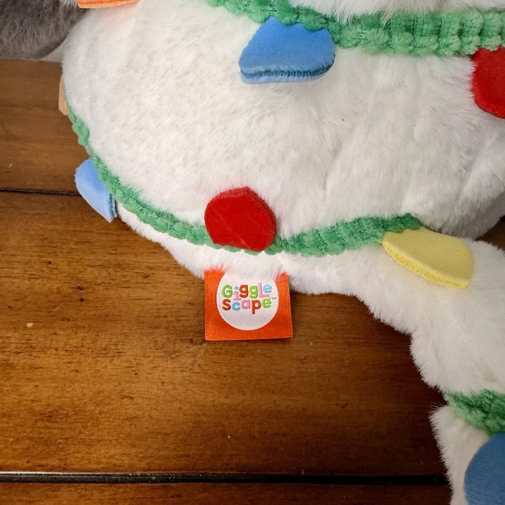 Gigglescape Cat Kitty Plush Stuffed Animal Toy with Christmas Lights, Cat Lovers